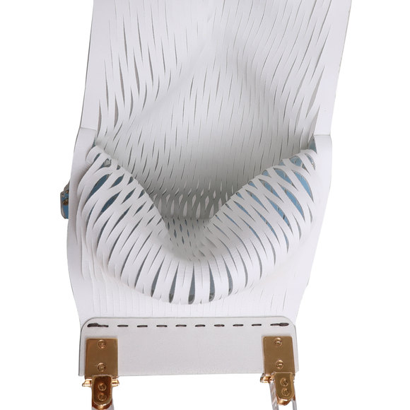 Fendi Blue Gradient Laser Cut Patent & Suede Sunny Top Handle Bag - Picture 4 of 4